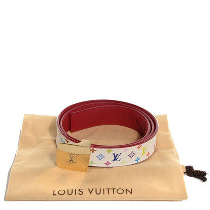 Louis Vuitton Monogram Multicolor LV Cut Reversible Belt 90 36 White 3 of 8