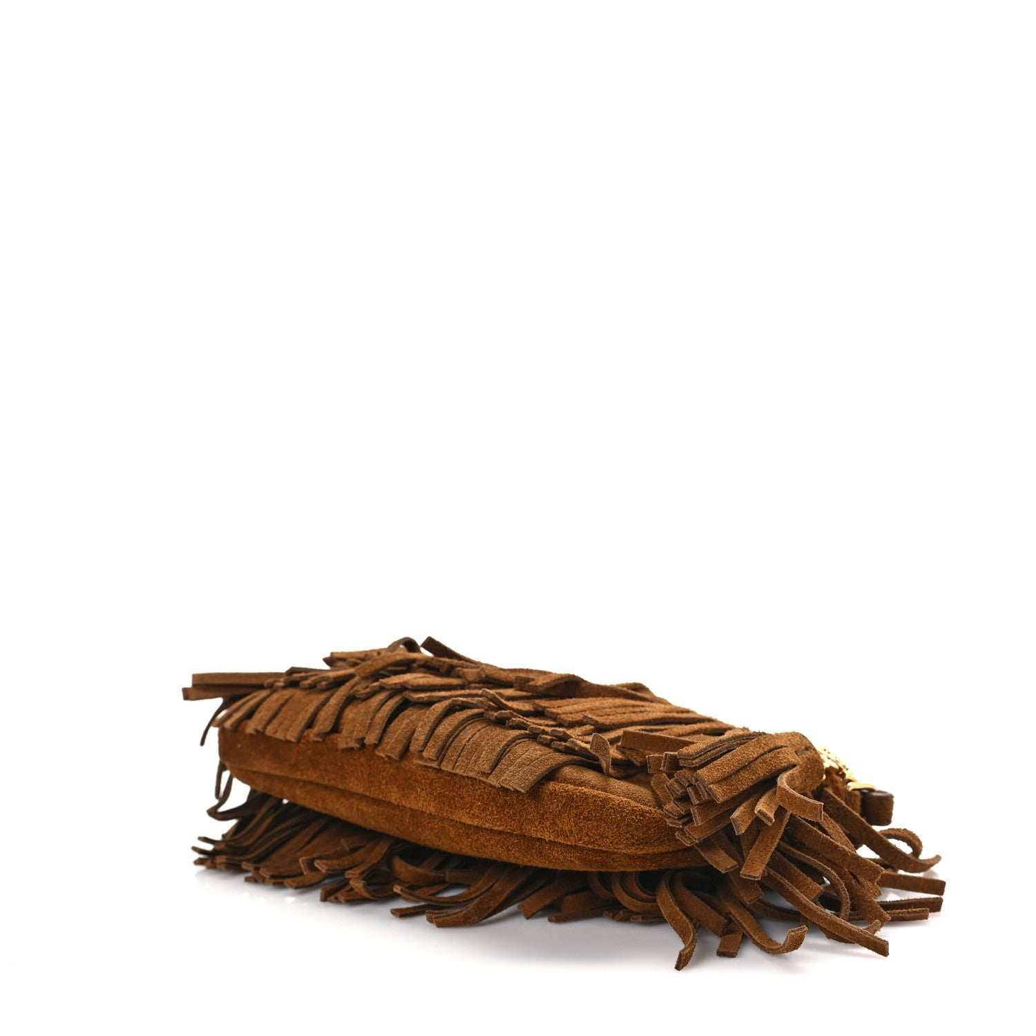 Saint Laurent Suede Fringe Crossbody Light Ocre 7 of 7