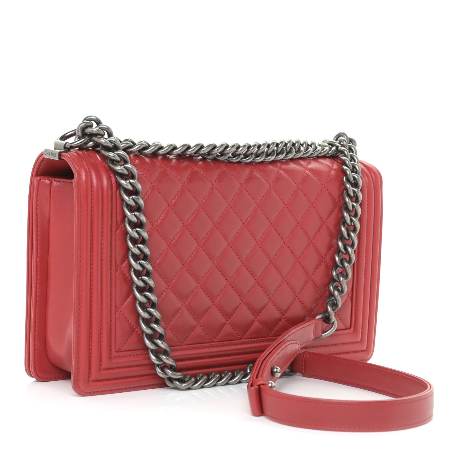 Chanel Lambskin Quilted New Medium Boy Flap Red 3 of 17