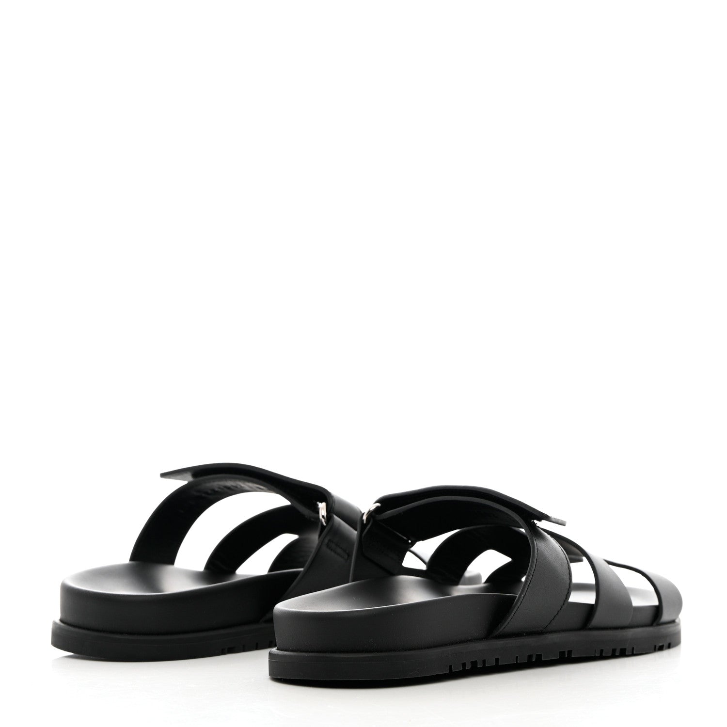 Hermes Calfskin Womens Chypre Sandals 38 Black 4 of 9