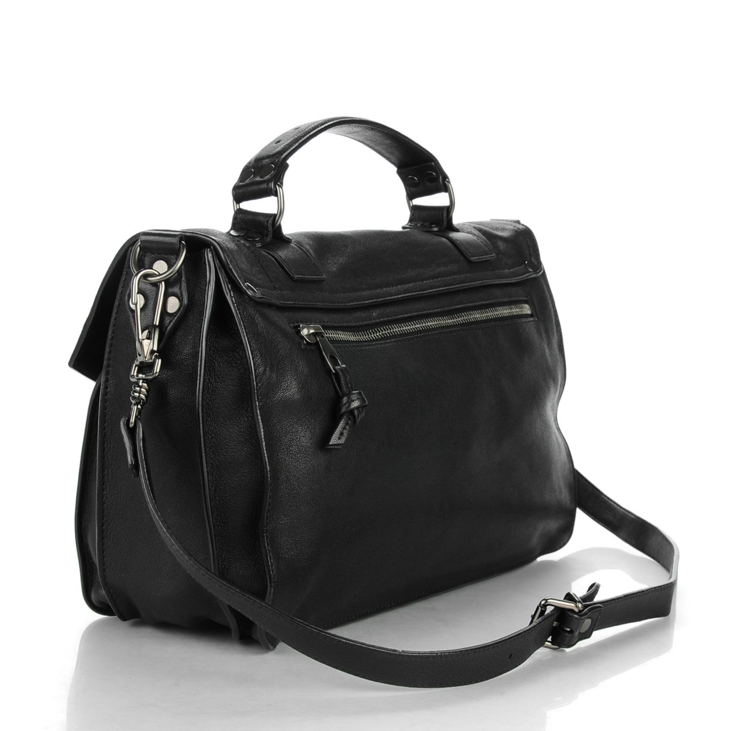 Lambskin Medium PS1 Satchel Black