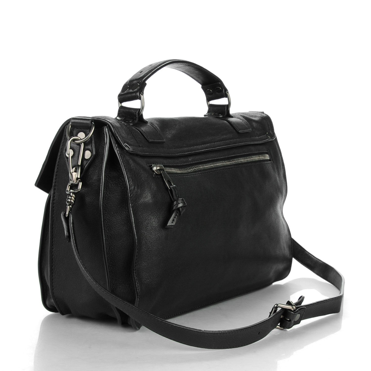 Proenza Schouler Lambskin Medium PS1 Satchel Black 3 of 8