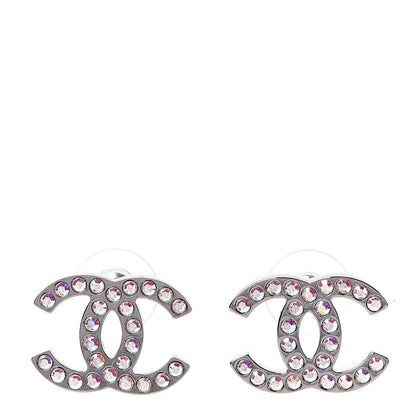 Chanel Iridescent Crystal CC Earrings Multicolor 1 of 5