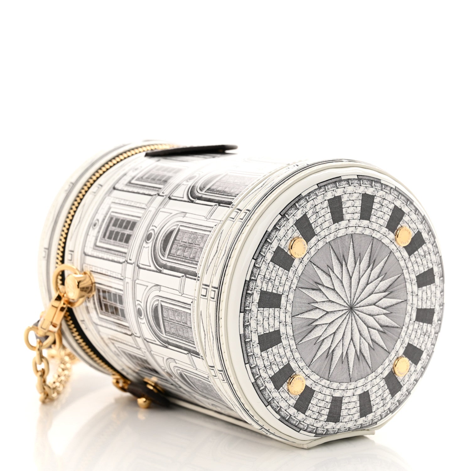 Louis Vuitton X FORNASETTI Calfskin Architettura Cannes Black White 4 of 10