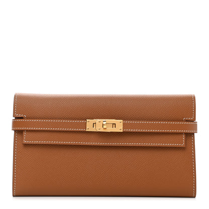 Hermes Epsom Kelly Longue Wallet Gold 1 of 7