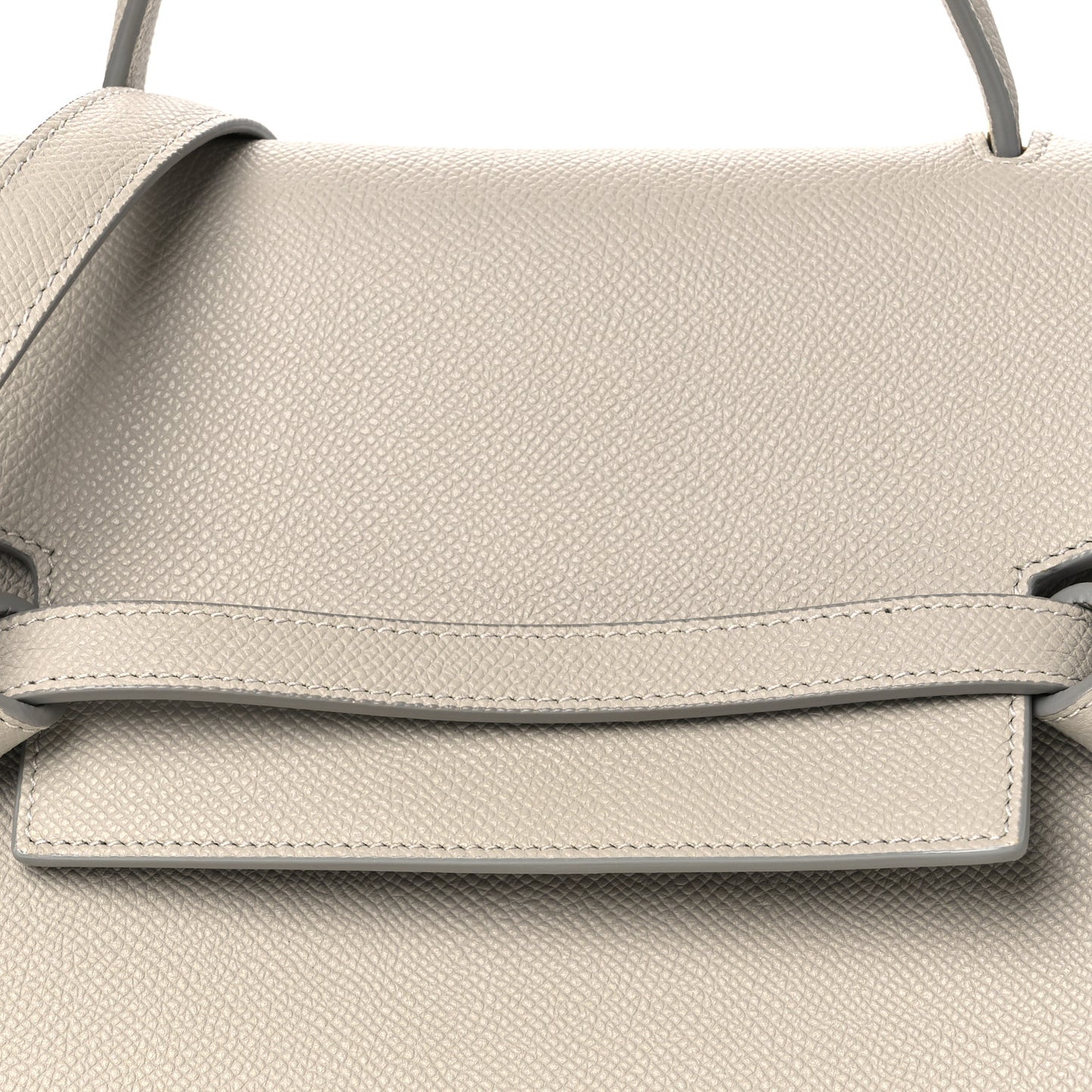 Grained Calfskin Micro Belt Bag Clay
