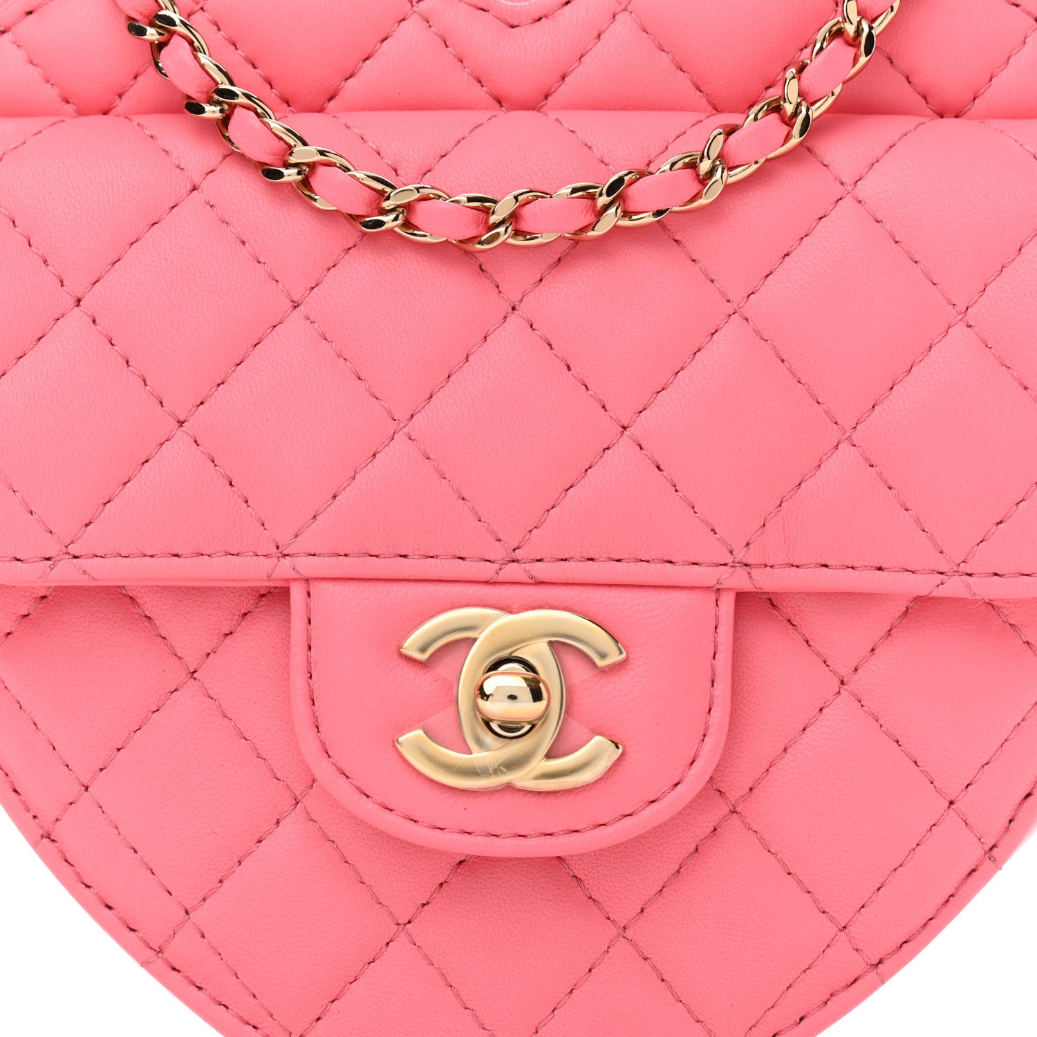 Chanel Lambskin Quilted CC In Love Heart Bag Pink 8 of 10