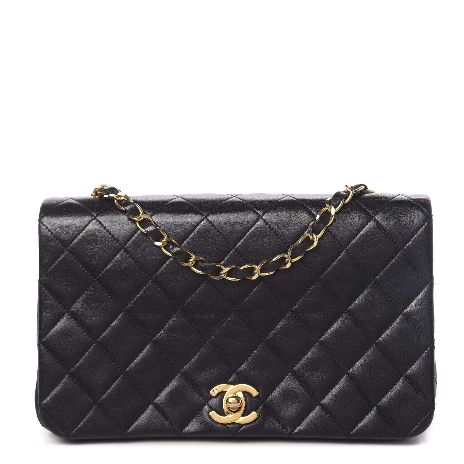 Chanel Lambskin Quilted Small Single Flap Black 1 of 12