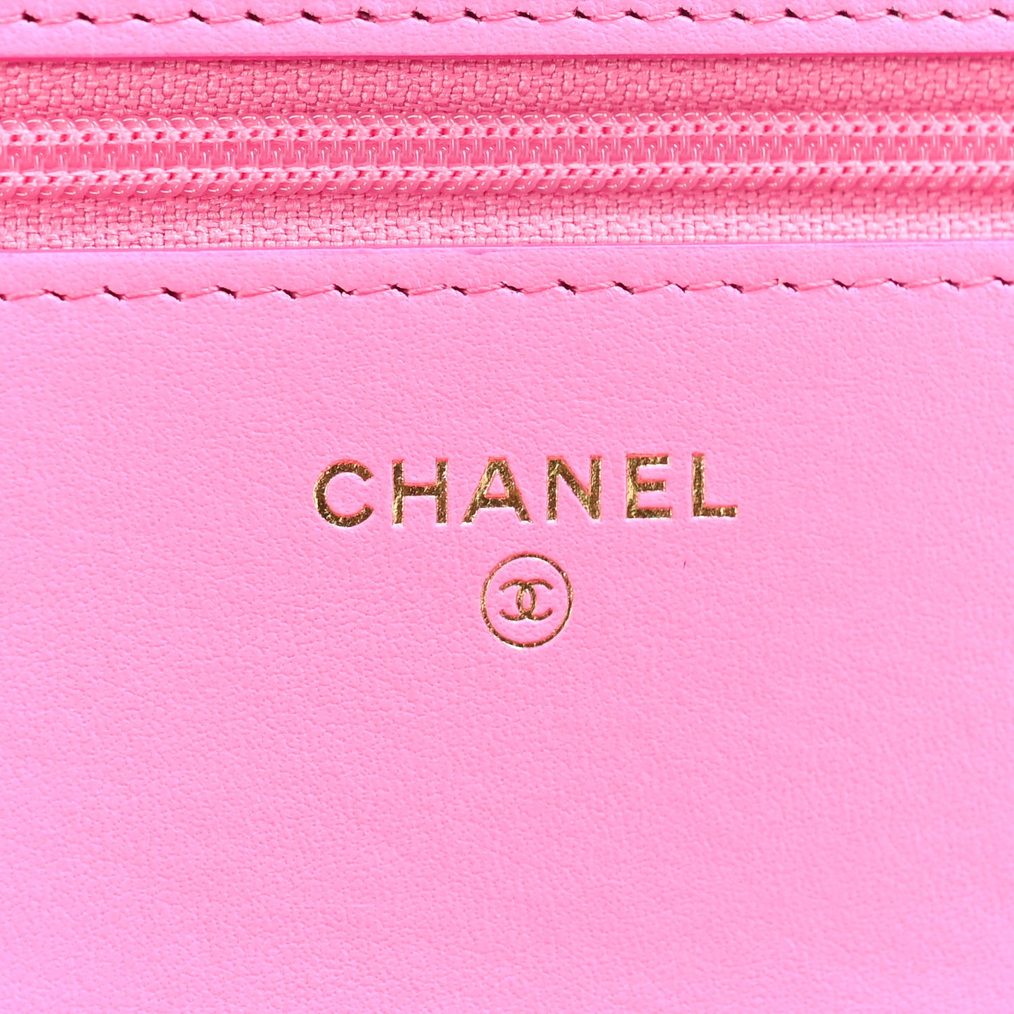 Denim Quilted Chanel 19 Wallet On Chain WOC Neon Pink