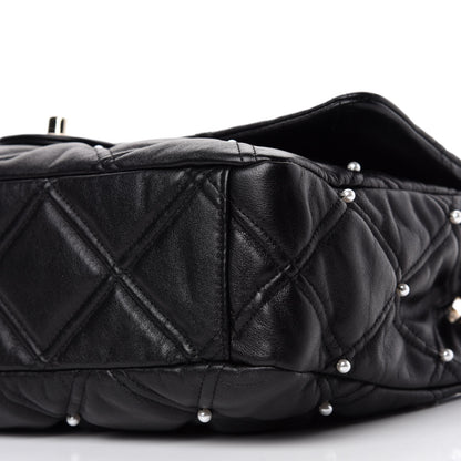 Chanel Lambskin Quilted Pearl Studded Flap Black 7 of 10