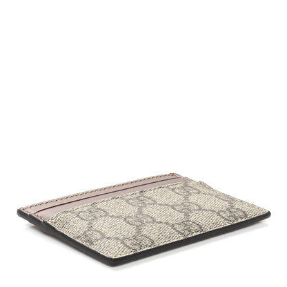 Gucci GG Supreme Monogram Calfskin Card Holder Beige Ebony Cuir 4 of 8
