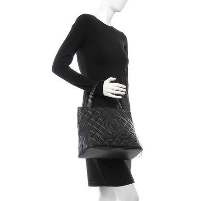Chanel Caviar Quilted Medallion Tote Black 2 of 9