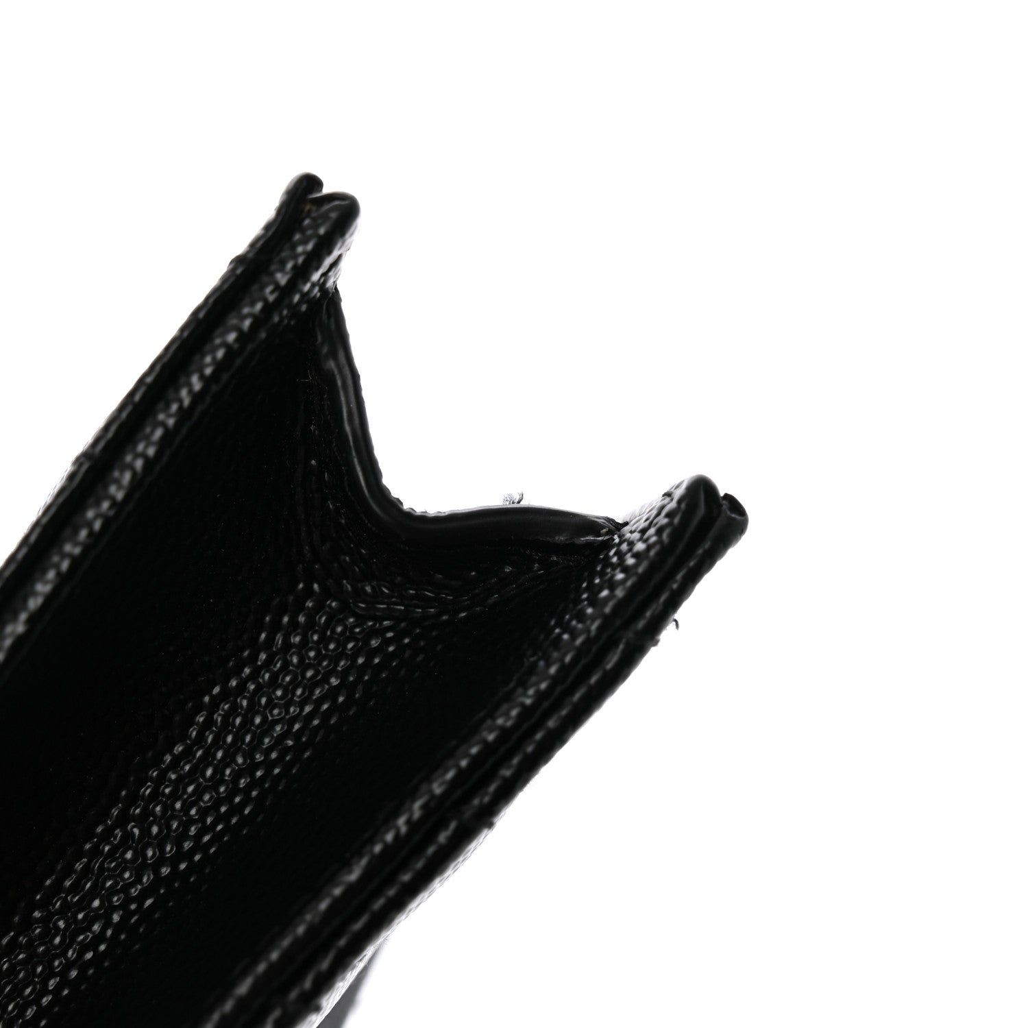 Saint Laurent Grain De Poudre Matelasse Chevron Monogram Monochrome Envelope Chain Wallet Black 11 of 14