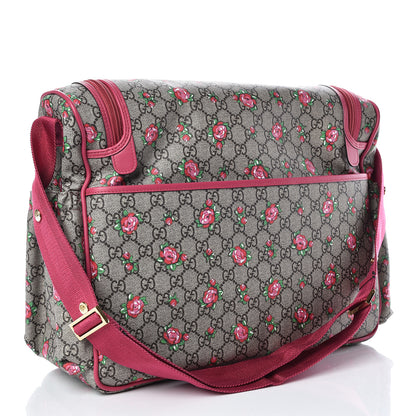 Gucci GG Supreme Monogram Rose Bud Diaper Bag Pink 3 of 11
