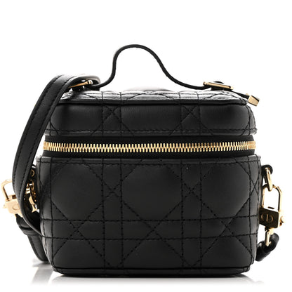 Christian Dior Lambskin Cannage Micro Lady Dior Vanity Case Black 1 of 13