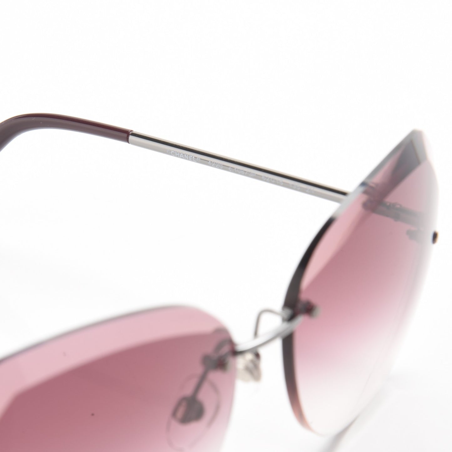 Metal Spring Round Sunglasses 4220 Pink