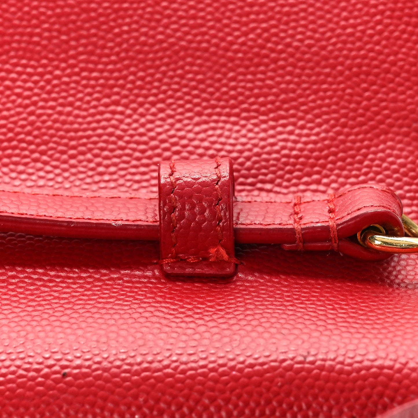 Grain De Poudre Matelasse Chevron Monogram Chain Wallet Rouge Eros