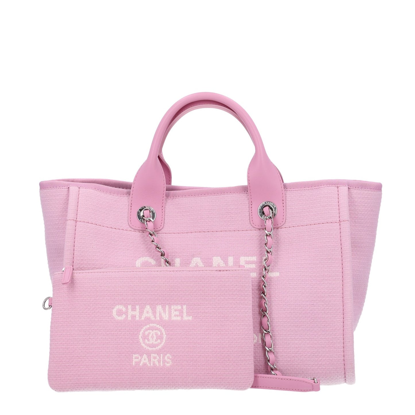 Mixed Fibers Small Deauville Tote Dark Pink