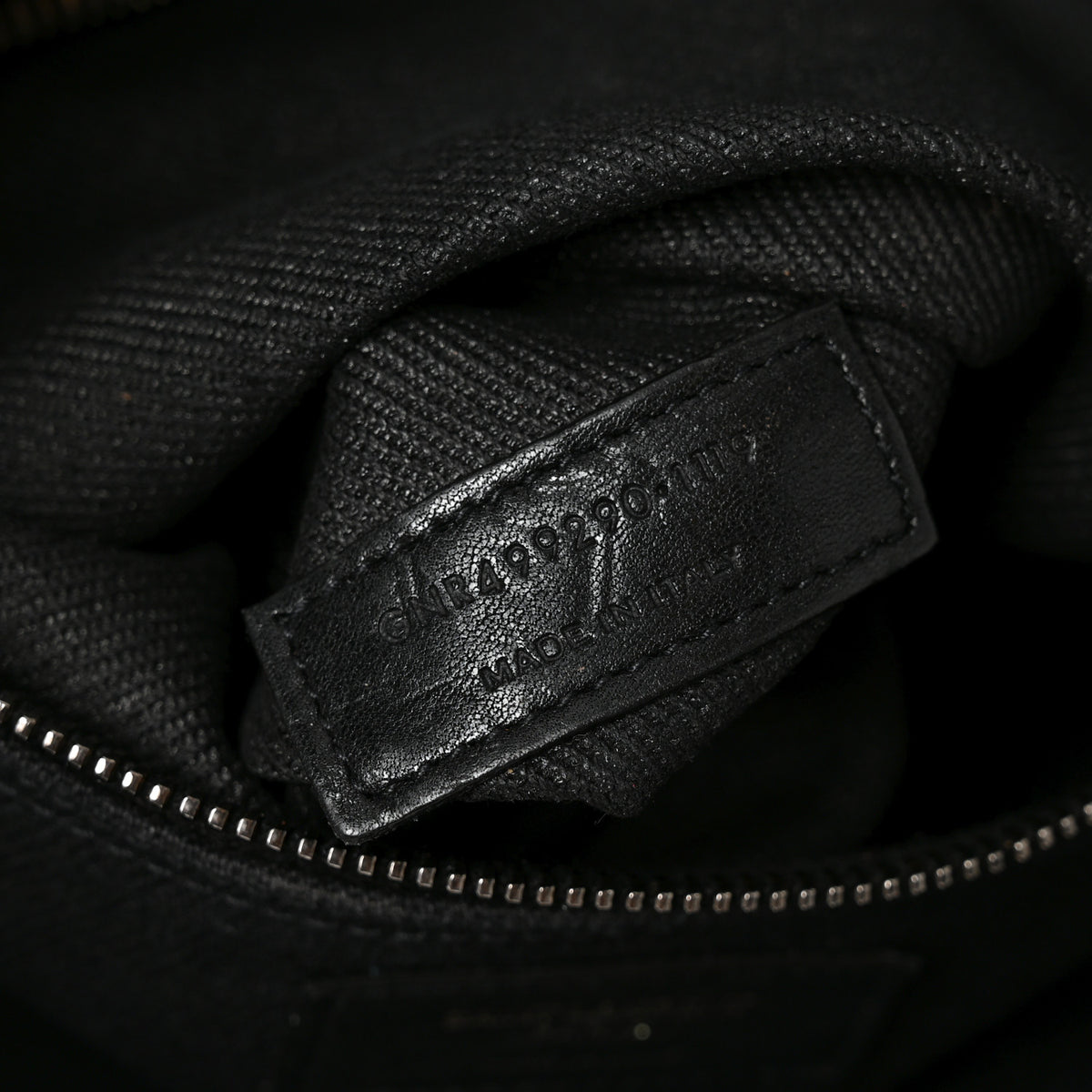 Saint Laurent Linen Calfskin Rive Gauche Tote Black 6 of 11