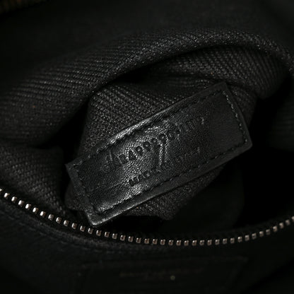 Saint Laurent Linen Calfskin Rive Gauche Tote Black 6 of 11