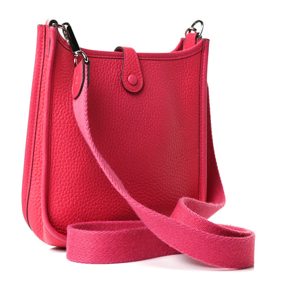 Hermes Taurillon Clemence Evelyne TPM Rose Extreme 3 of 14