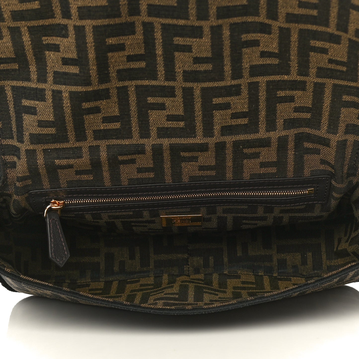 Fabric Jacquard FF 1974 Medium Baguette Tobacco Moro Black