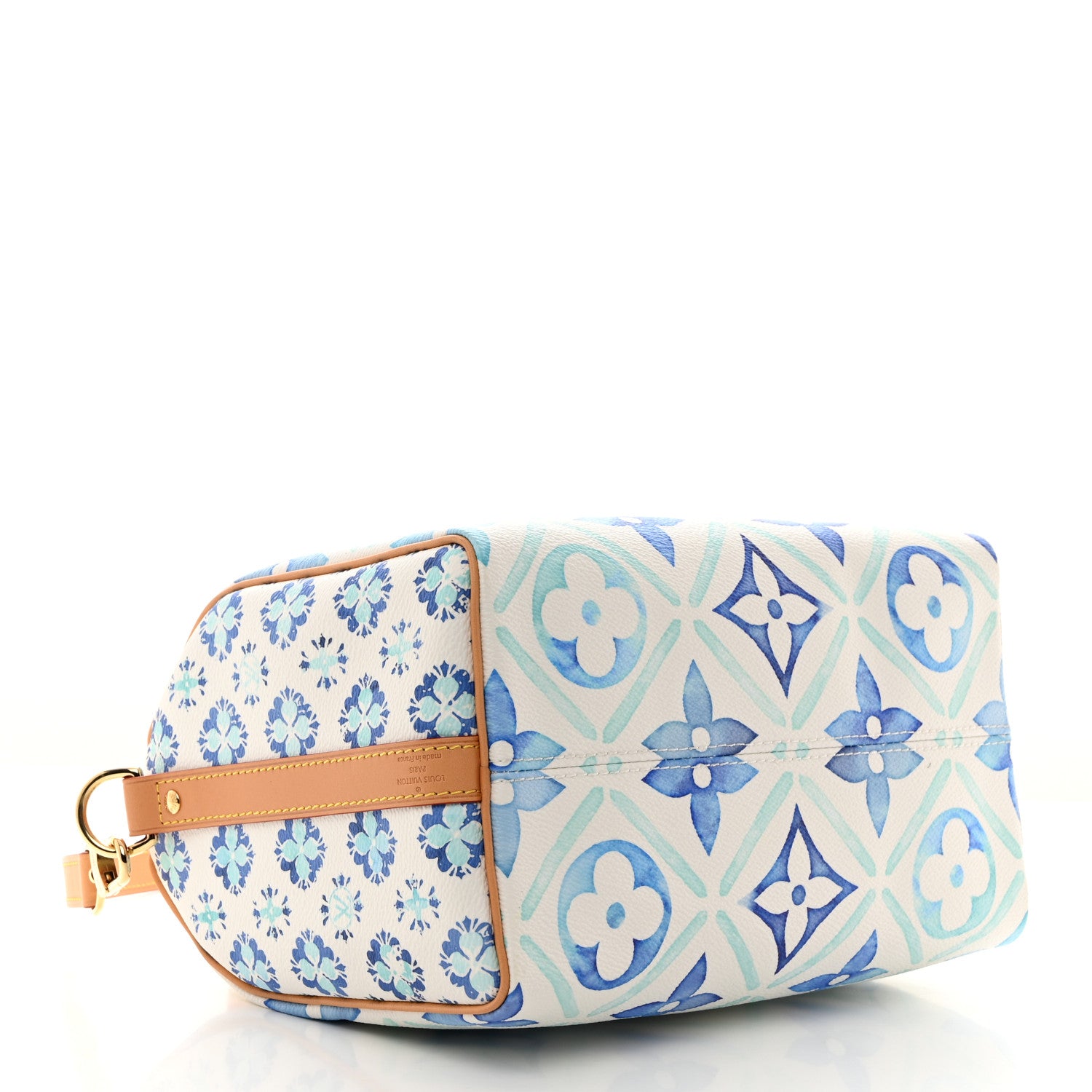 Louis Vuitton Monogram Tiles By The Pool Speedy Bandouliere 25 Lagoon Blue 7 of 9