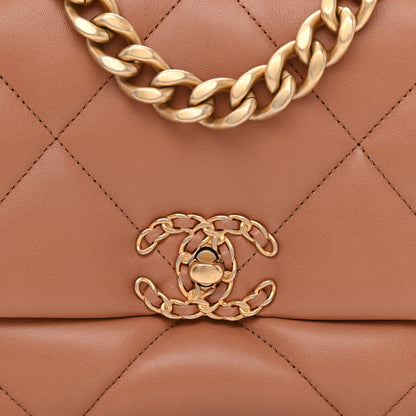 Chanel Lambskin Quilted Medium Chanel 19 Flap Brown 8 of 10