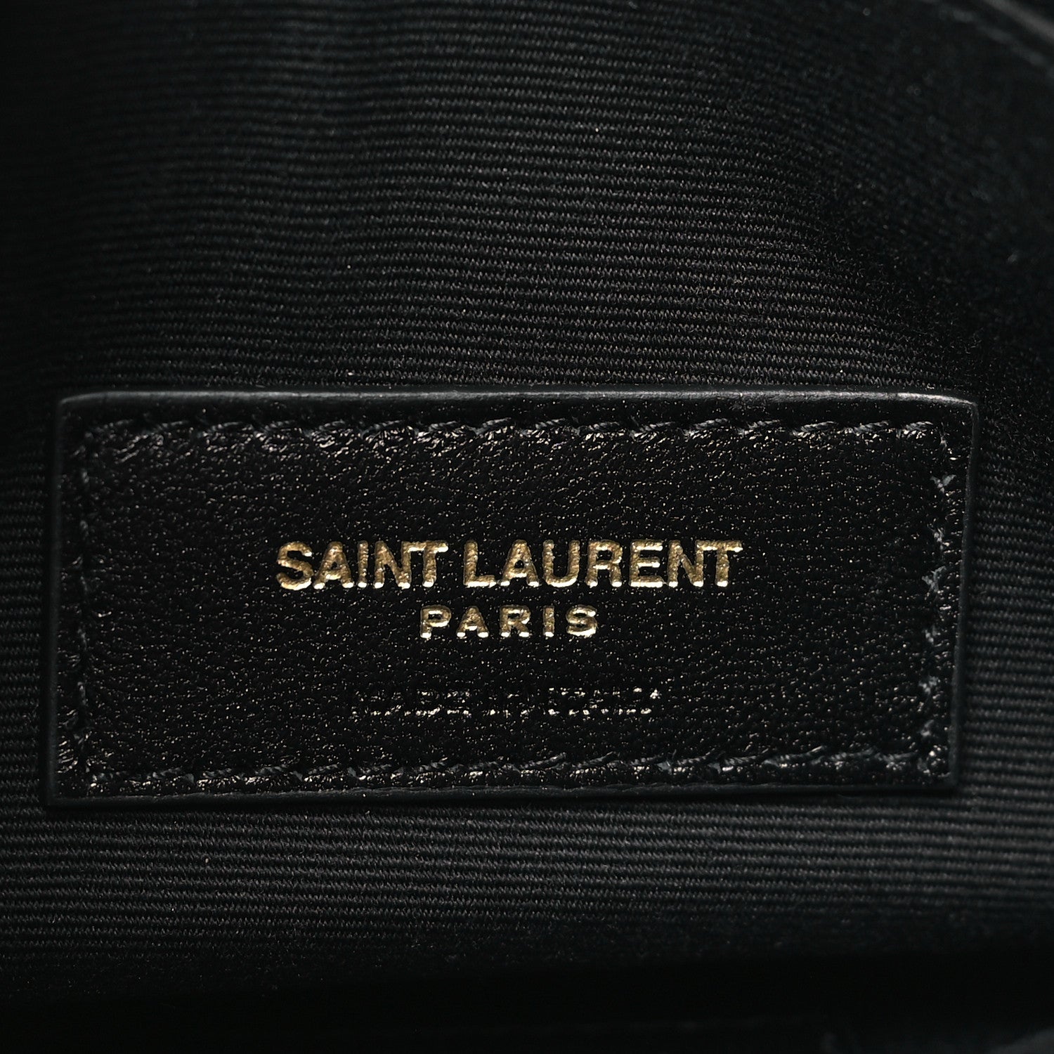 Saint Laurent Grain De Poudre Chevron Monogram Bill Pouch Black 6 of 8