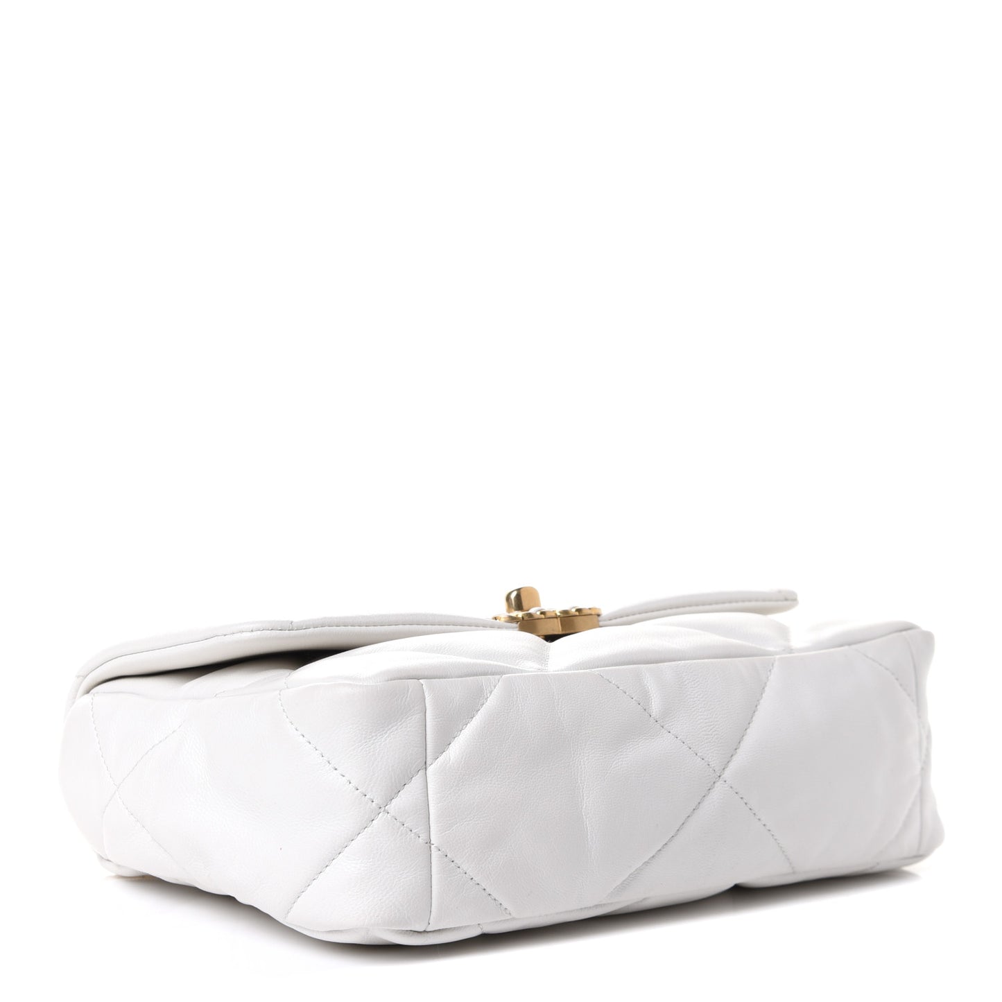 Lambskin Quilted Medium Chanel 19 Flap White