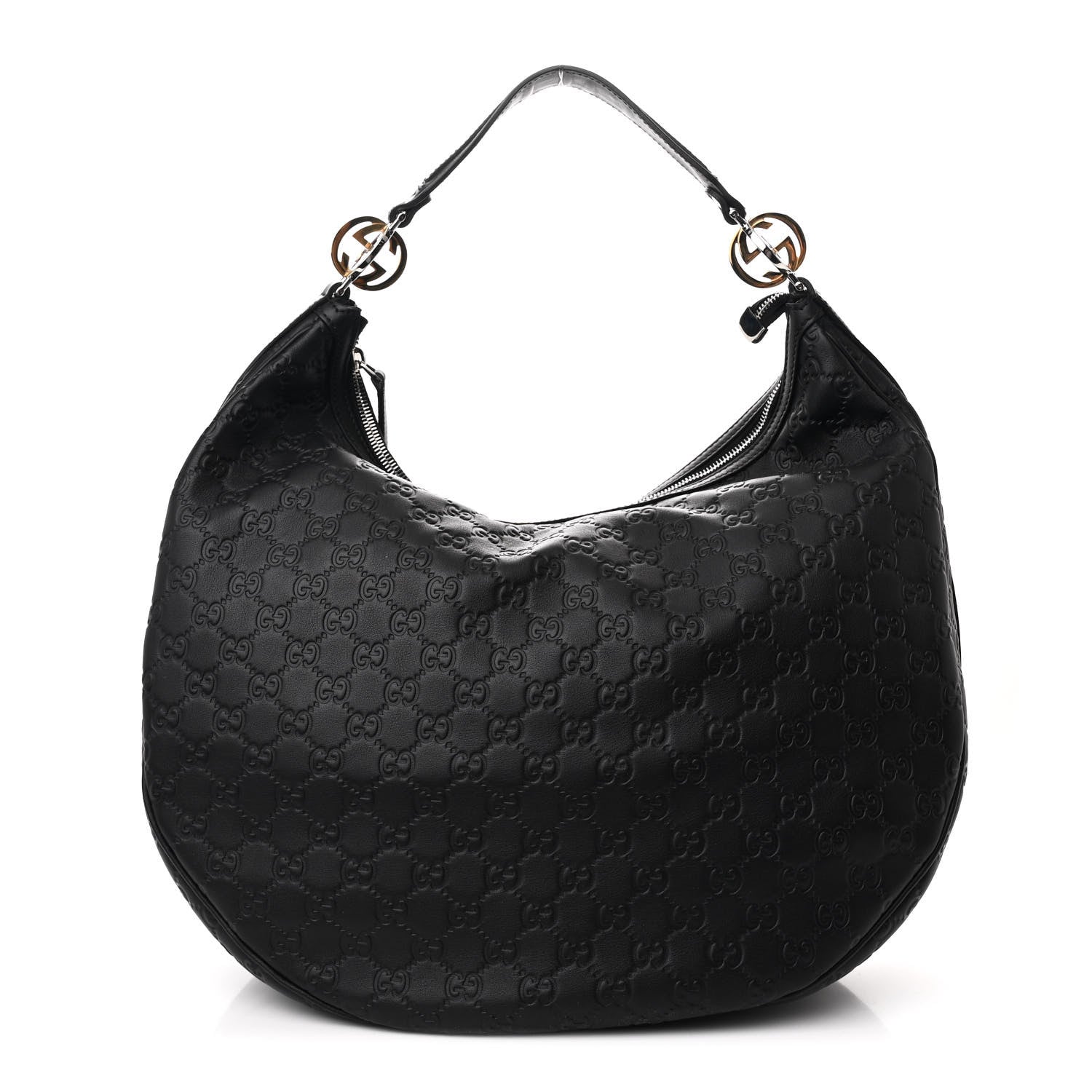 Gucci Guccissima Large GG Twins Hobo Black 1 of 10