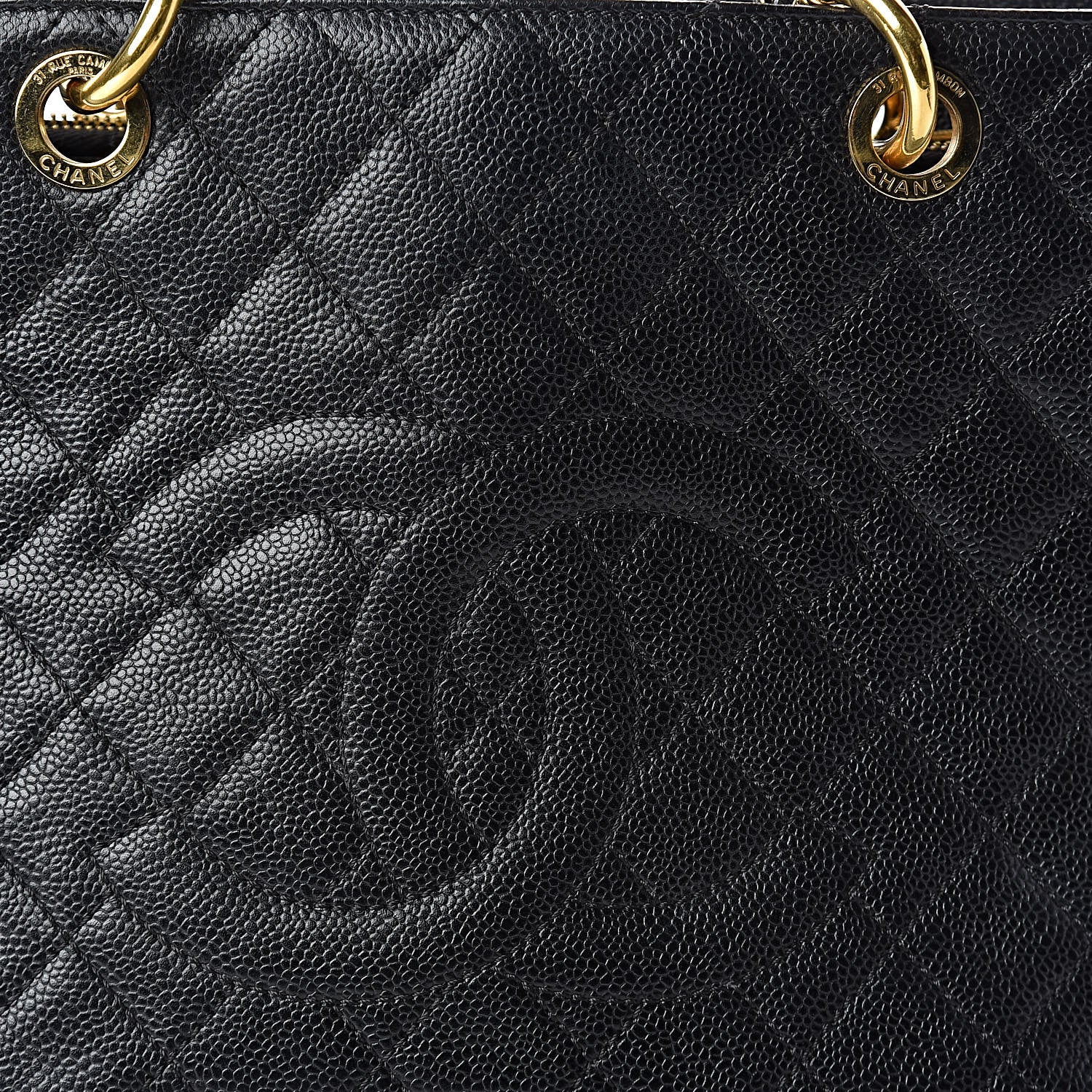 Chanel Caviar Quilted Grand Shopping Tote GST Black 10 of 16