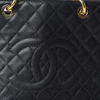 Chanel Caviar Quilted Grand Shopping Tote GST Black 10 of 16