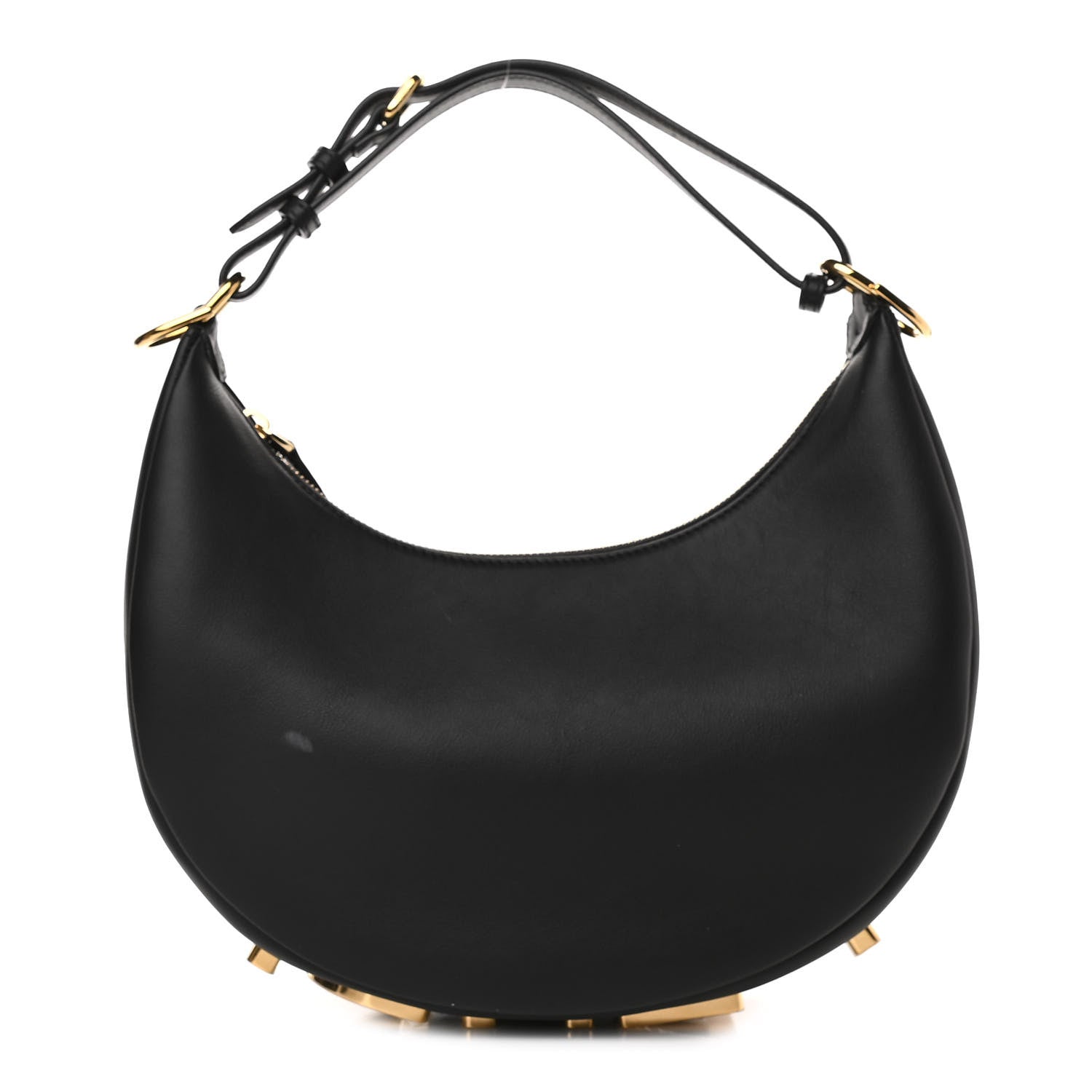 Fendi Vitello Grace Matte Small Fendigraphy Hobo Bag Black 1 of 11