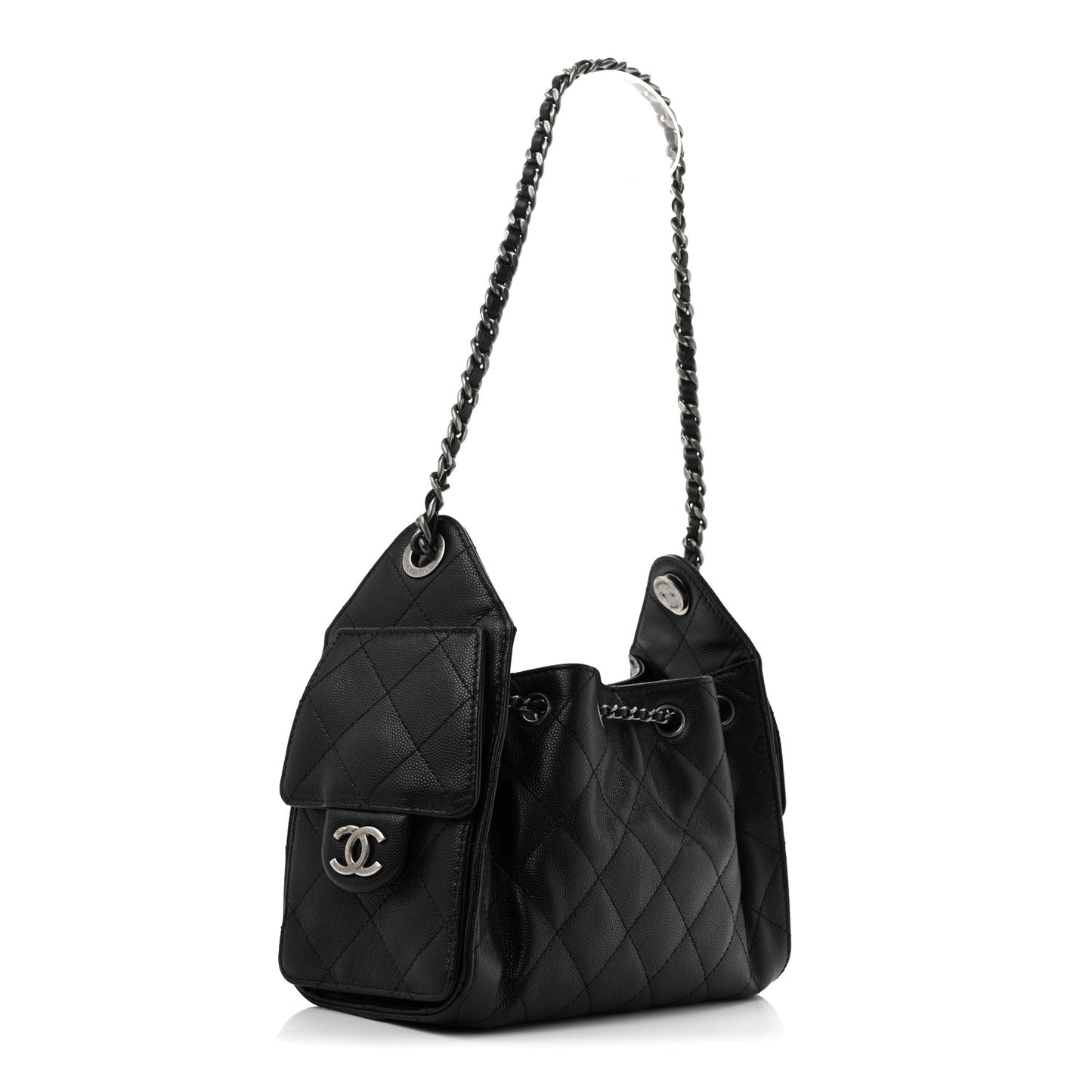 Caviar Quilted Mini Chanel 25 Handbag Black