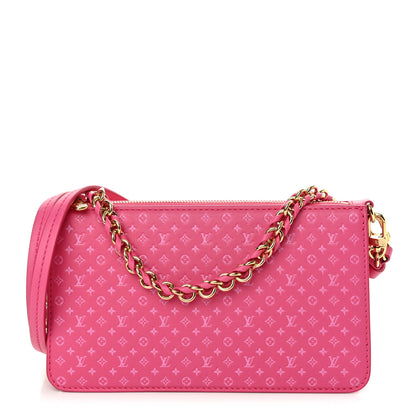 Louis Vuitton Calfskin Nanogram Embossed Lexington Pouch Rose 1 of 11