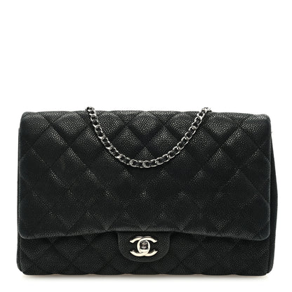 Chanel Iridescent Caviar Quilted Clutch With Chain Flap Black 1 of 9