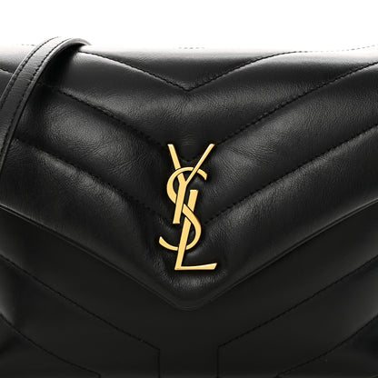 Saint Laurent Calfskin Y Quilted Monogram Toy Loulou Crossbody Bag Black 9 of 11