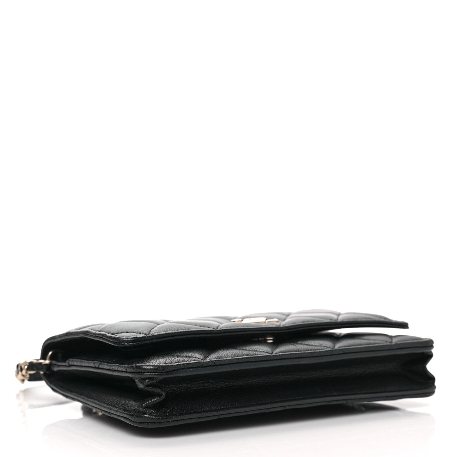 Chanel Goatskin Quilted Quilted Like A Wallet Wallet On Chain WOC Black 4 of 9