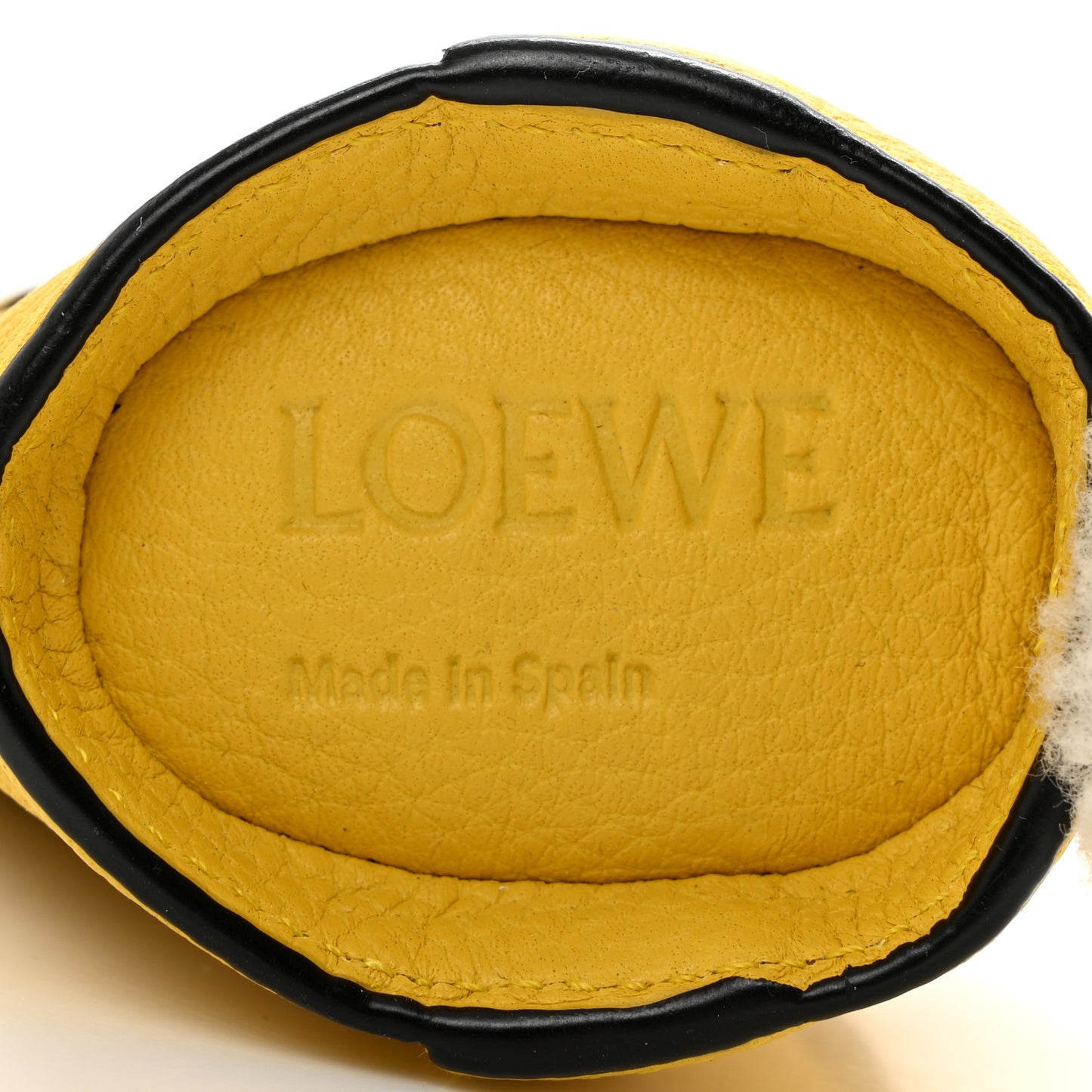 Calfskin Bunny Charm Yellow