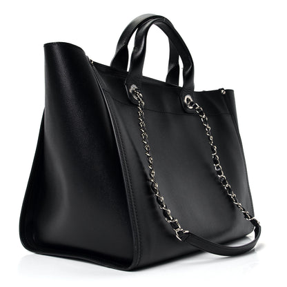 Chanel Caviar Large Studded Deauville Tote Black 2 of 4