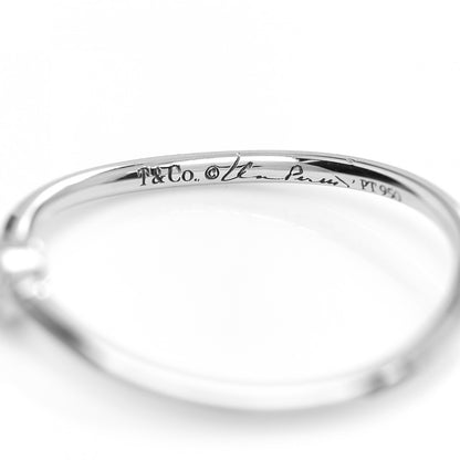 Tiffany Platinum Diamond Elsa Peretti Single-Row Wave Ring 49 4.75 5 of 5