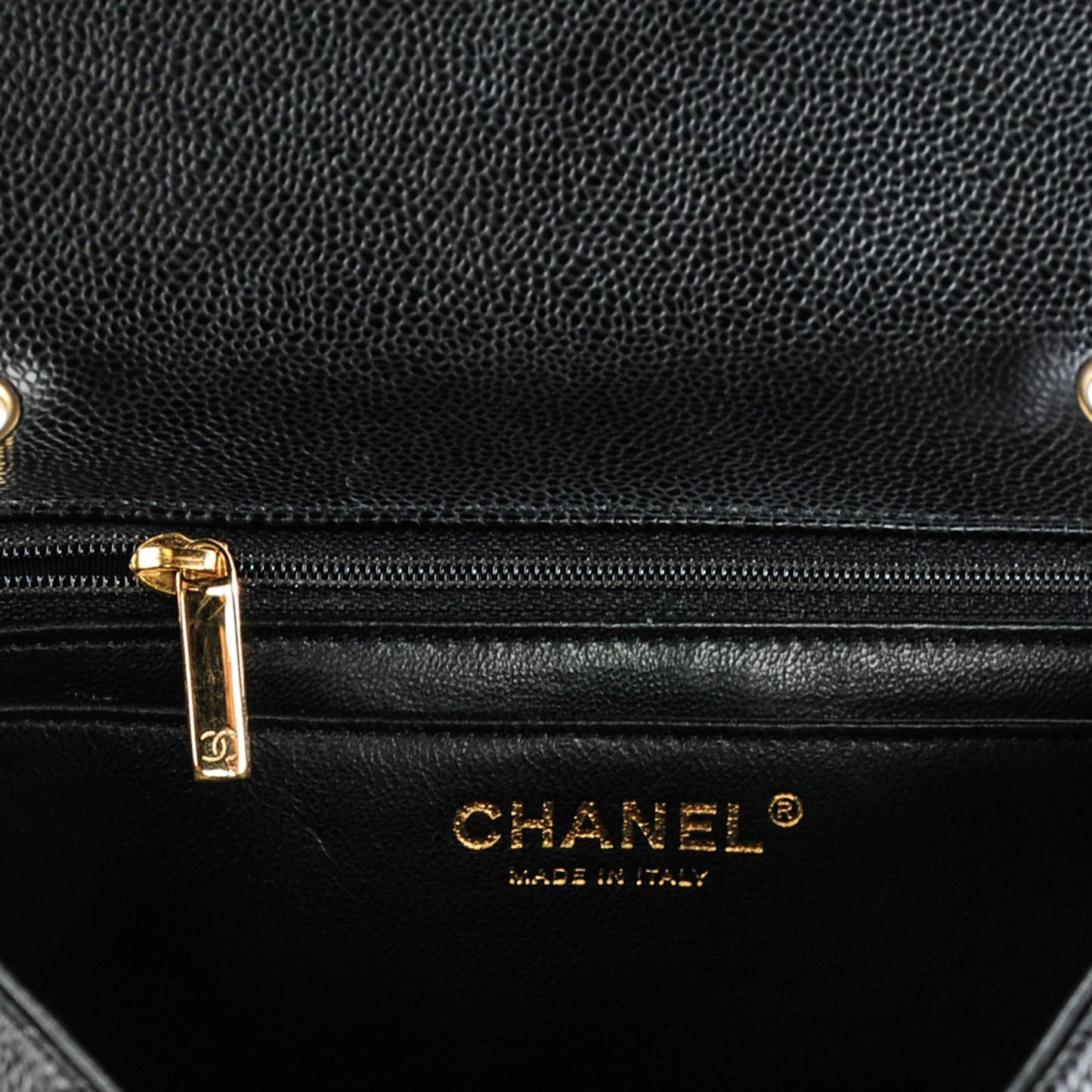 Caviar Quilted Jumbo Single Flap Black