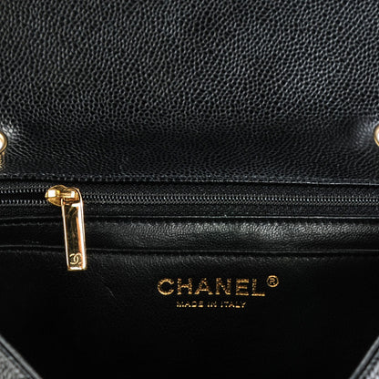 Chanel Caviar Quilted Jumbo Single Flap Black 6 of 7