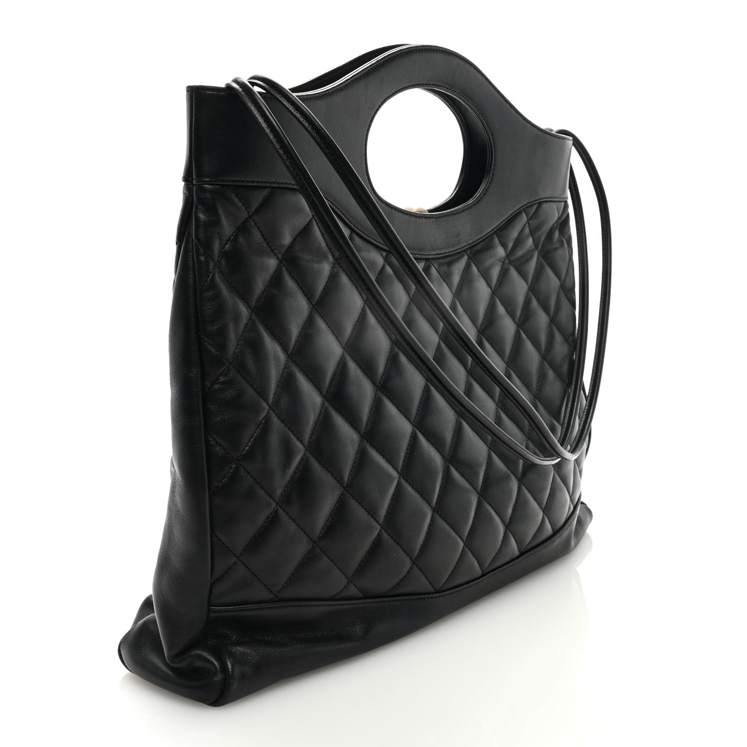 Chanel Lambskin Quilted Large 31 Shopping Bag Black 3 of 9