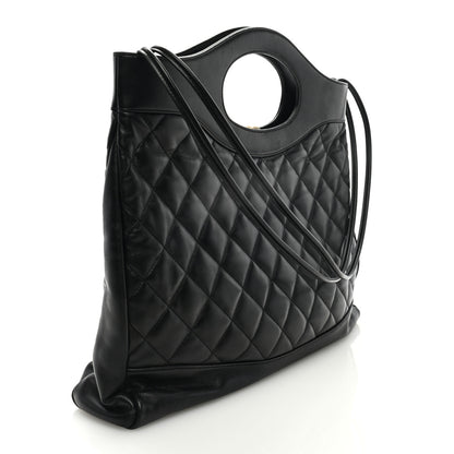 Chanel Lambskin Quilted Large 31 Shopping Bag Black 3 of 9
