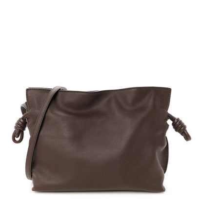 Loewe Calfskin Mini Flamenco Knot Clutch Chocolate 1 of 12