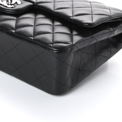 Chanel Lambskin Quilted Medium Double Flap Black 10 of 10