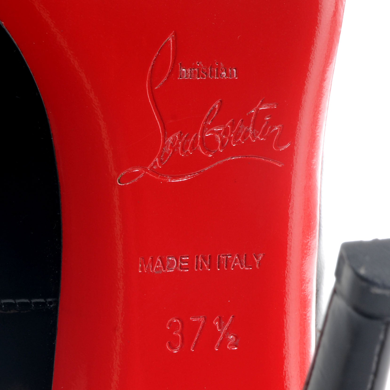 Christian Louboutin Calf Decollette 100 Jazz Pumps Black 37.5 6 of 6