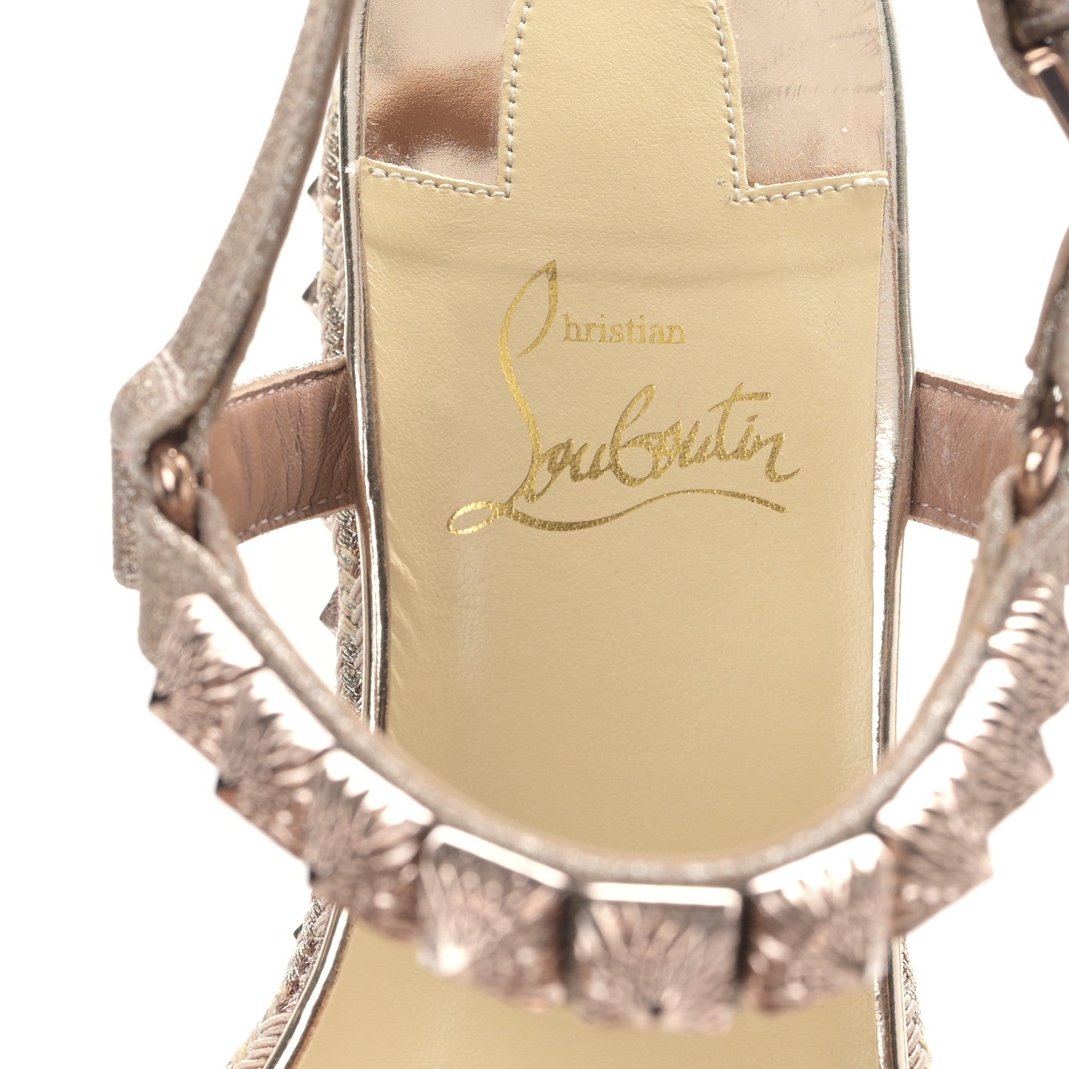 Christian Louboutin Calfskin Cubiste Pyraclou 60 Platform Sandals 39 Platine 7 of 7